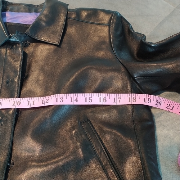 Andrew Marc New York Black Soft Leather Snap front Jacket S - Picture 11 of 12